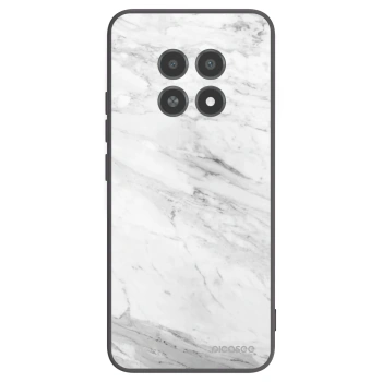 Picasee husă neagră din silicon pentru Realme 12X - White marble