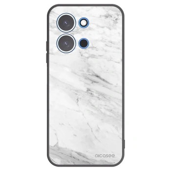 Picasee husă neagră din silicon pentru Xiaomi Redmi 15C 4G - White marble