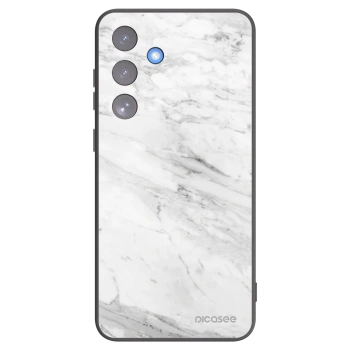 Picasee husă neagră din silicon pentru Samsung Galaxy S25 FE 5G - White marble