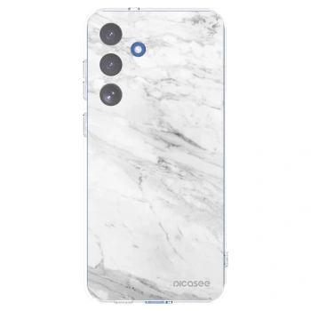 Picasee husă transparentă din silicon pentru Samsung Galaxy S25 FE 5G - White marble