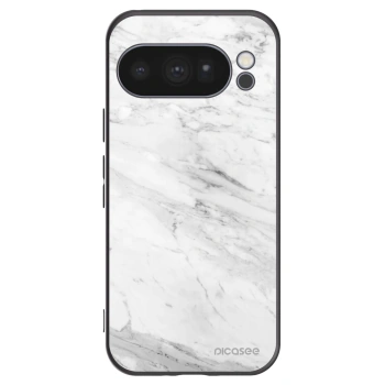 Picasee husă neagră din silicon pentru Google Pixel 10 Pro - White marble