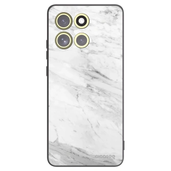 Picasee husă neagră din silicon pentru Motorola Moto G86 Power 5G - White marble