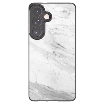 Picasee husă neagră din silicon pentru Samsung Galaxy S26+ - White marble
