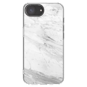 Picasee husă transparentă din silicon pentru Apple iPhone 17e - White marble