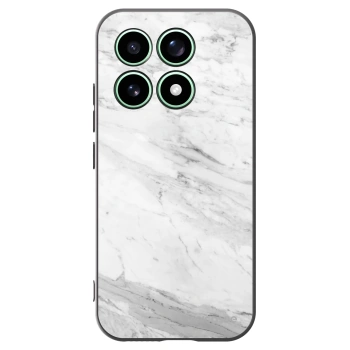 Picasee husă neagră din silicon pentru Xiaomi 17 - White marble