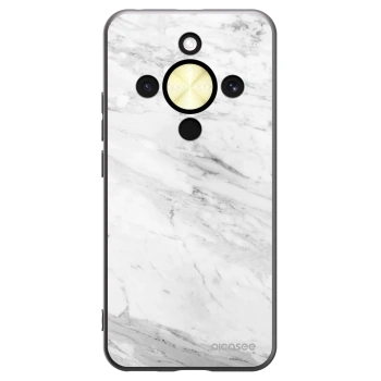 Picasee husă neagră din silicon pentru Honor Magic8 Lite 5G - White marble