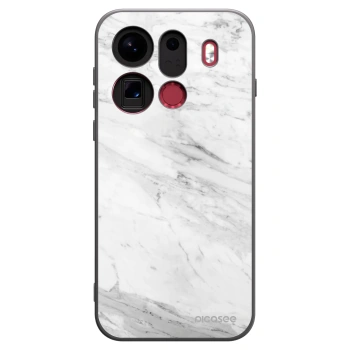 Picasee husă neagră din silicon pentru OPPO Find X9 Pro - White marble