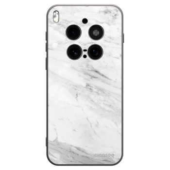 Picasee husă neagră din silicon pentru Vivo X300 Pro - White marble