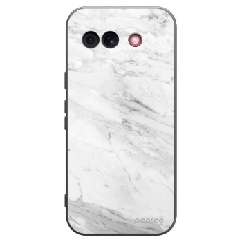 Picasee husă neagră din silicon pentru Google Pixel 10a - White marble