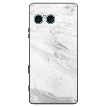 Picasee husă neagră din silicon pentru Sony Xperia 10 VII - White marble