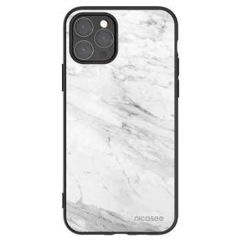 Picasee husă neagră din silicon pentru Apple iPhone 11 Pro - White marble