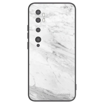 Picasee husă neagră din silicon pentru Xiaomi Mi Note 10 (Pro) - White marble