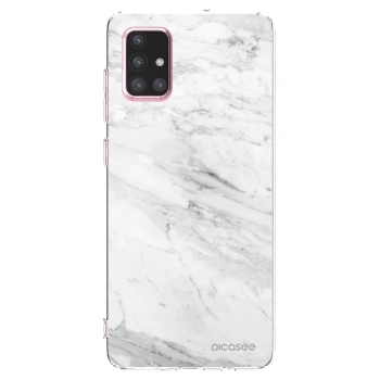 Picasee husă transparentă din silicon pentru Samsung Galaxy A71 A715F - White marble