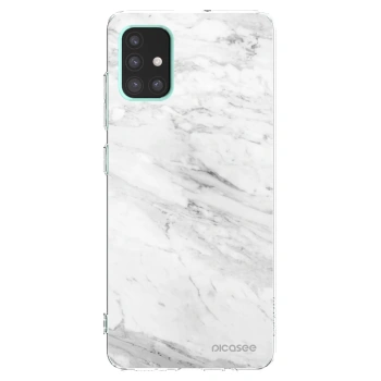 Picasee husă transparentă din silicon pentru Samsung Galaxy A51 A515F - White marble