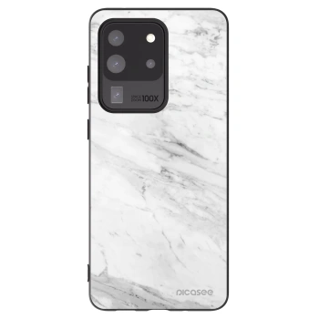 Picasee husă neagră din silicon pentru Samsung Galaxy S20 Ultra 5G G988F - White marble