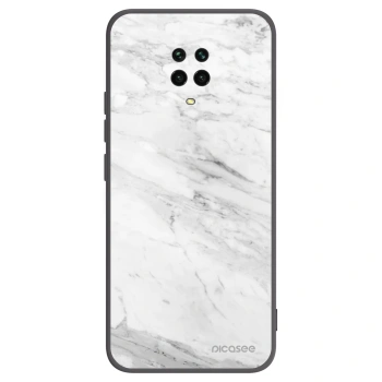 Picasee husă neagră din silicon pentru Xiaomi Redmi Note 9 Pro - White marble
