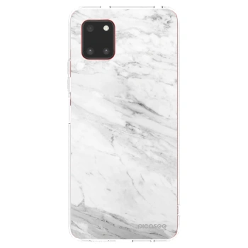 Picasee husă transparentă din silicon pentru Samsung Galaxy Note 10 Lite N770F - White marble