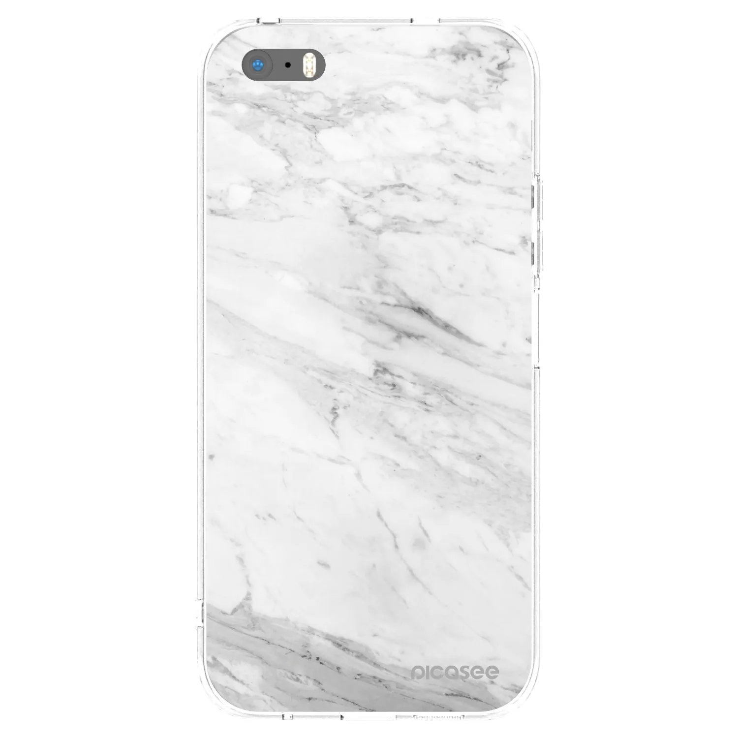 Picasee husă transparentă din silicon pentru Apple iPhone 5/5S/SE - White marble