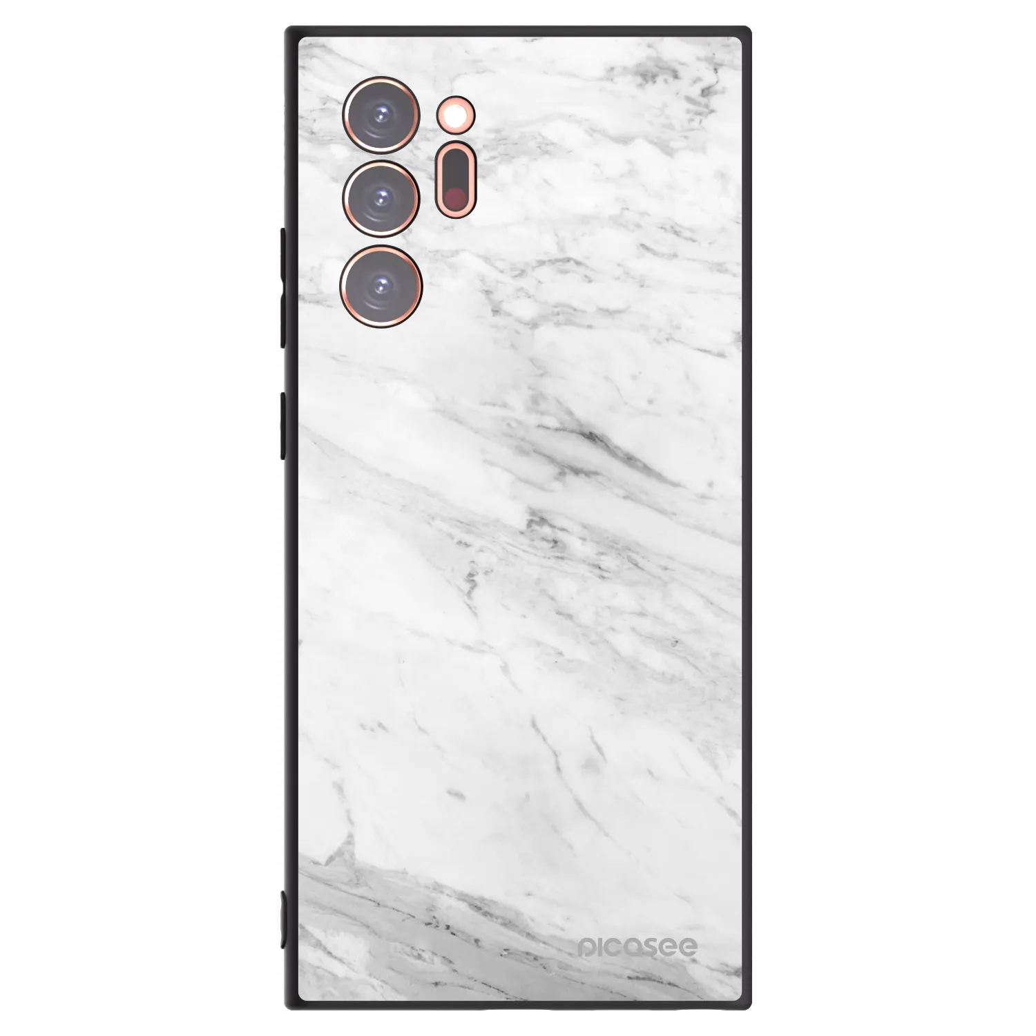 Picasee husă neagră din silicon pentru Samsung Galaxy Note 20 Ultra - White marble
