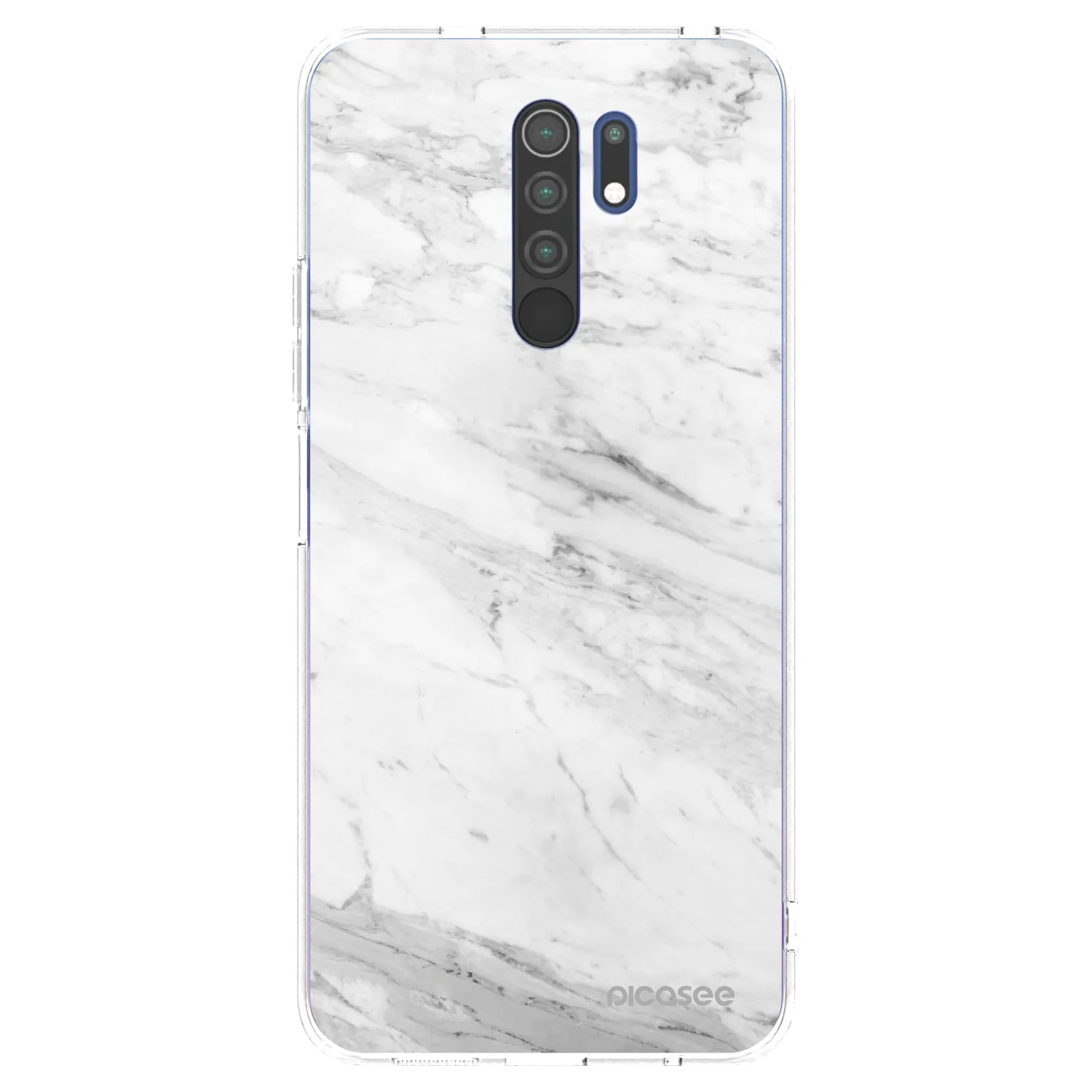 Picasee husă transparentă din silicon pentru Xiaomi Redmi 9 - White marble