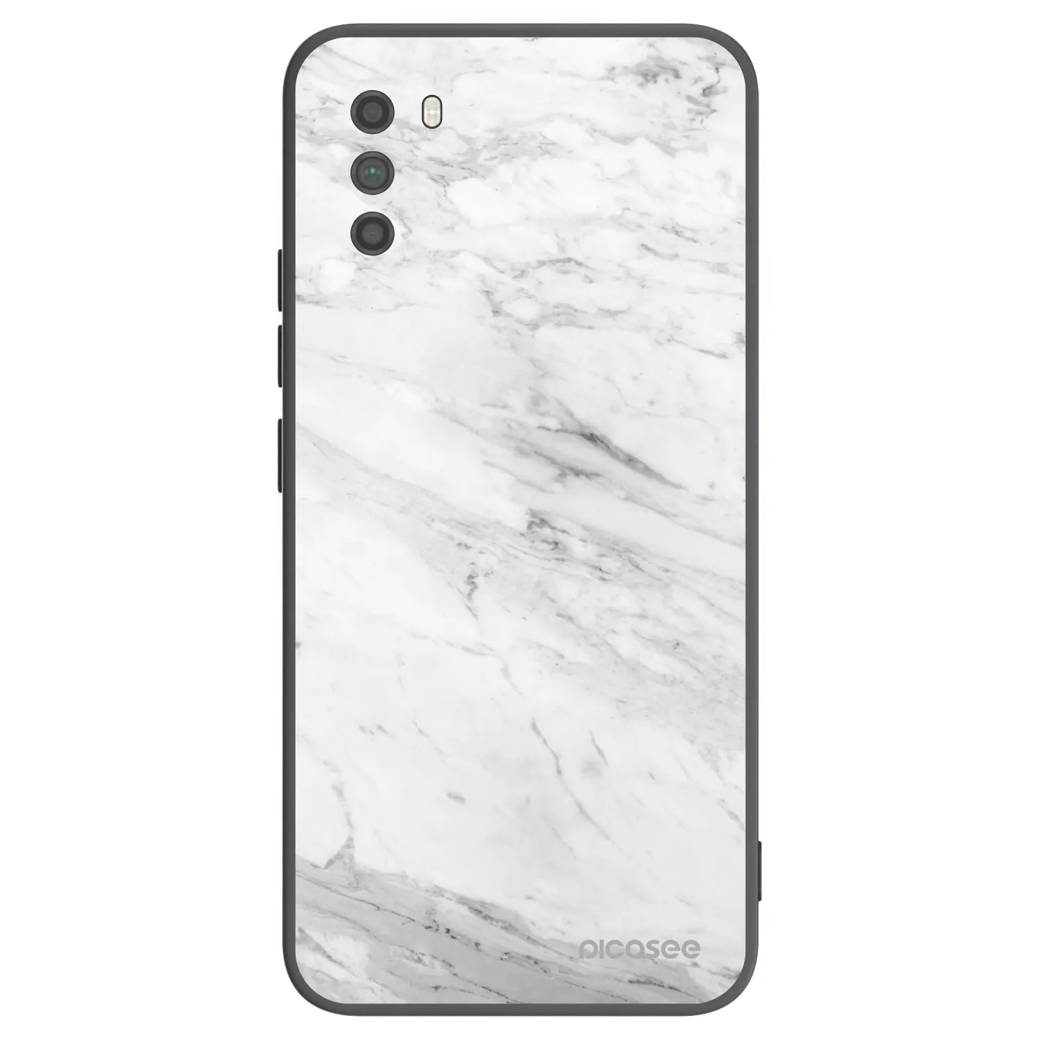 Picasee husă neagră din silicon pentru Xiaomi Poco M3 - White marble