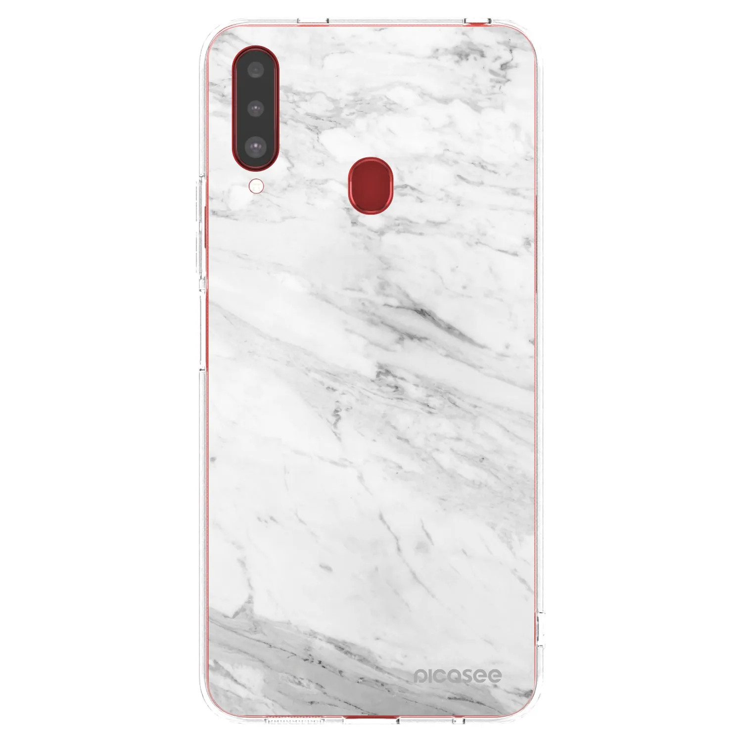 Picasee husă transparentă din silicon pentru Samsung Galaxy A20s - White marble