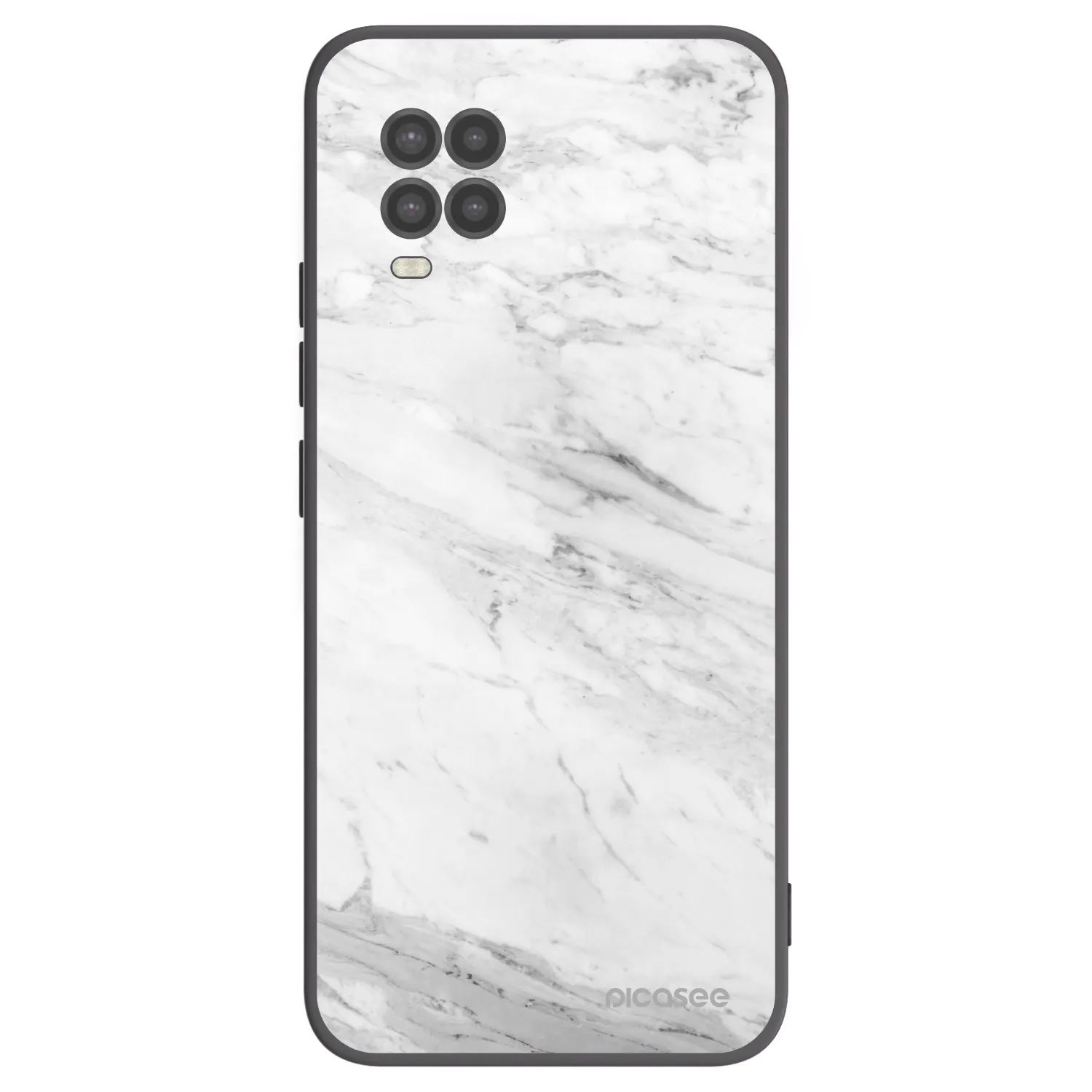 Picasee husă neagră din silicon pentru Xiaomi Mi 10 Lite - White marble