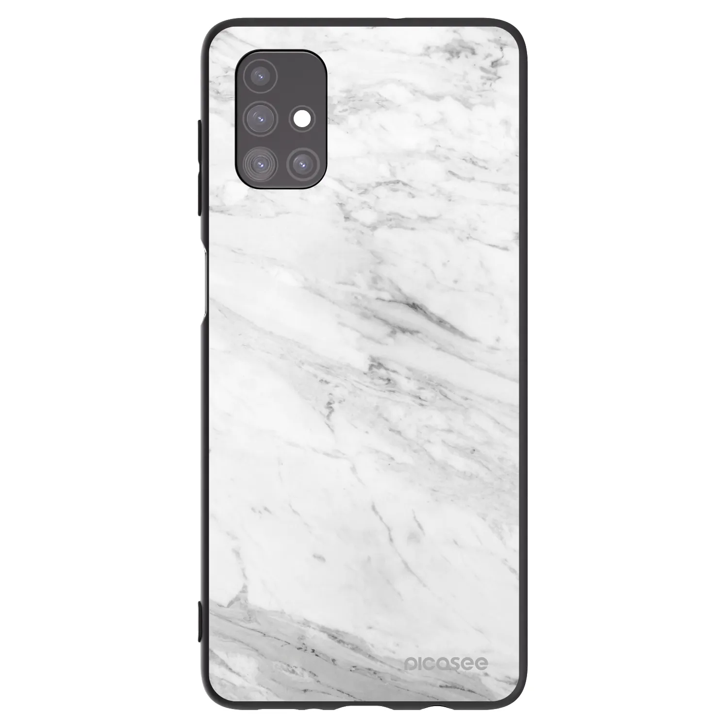 Picasee husă neagră din silicon pentru Samsung Galaxy M51 M515F - White marble