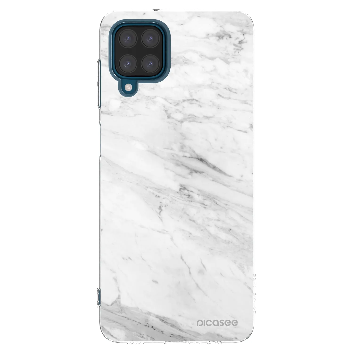 Picasee husă transparentă din silicon pentru Samsung Galaxy A12 A125F - White marble