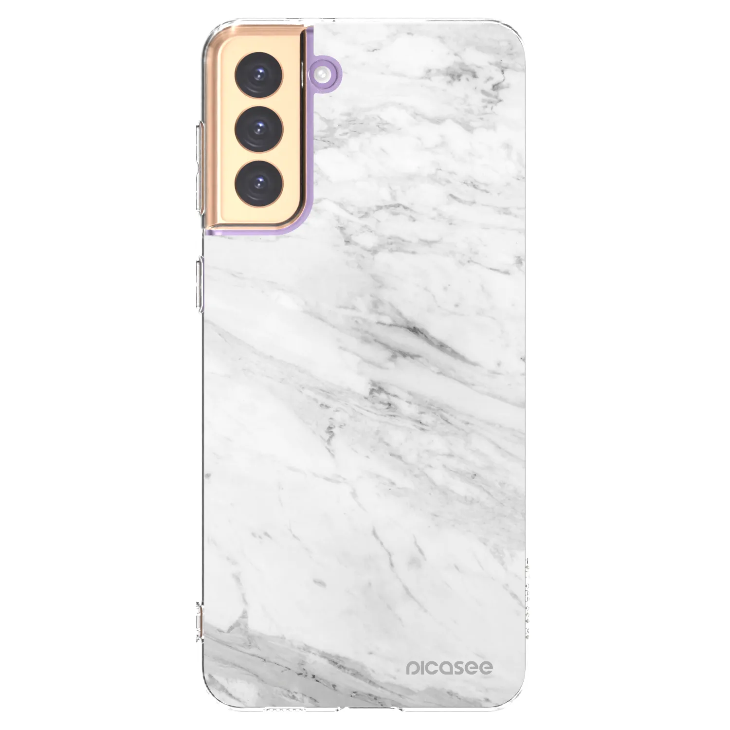 Picasee husă transparentă din silicon pentru Samsung Galaxy S21+ 5G G996F - White marble