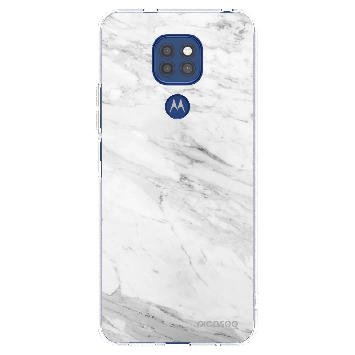 Picasee husă transparentă din silicon pentru Motorola Moto G9 Play - White marble