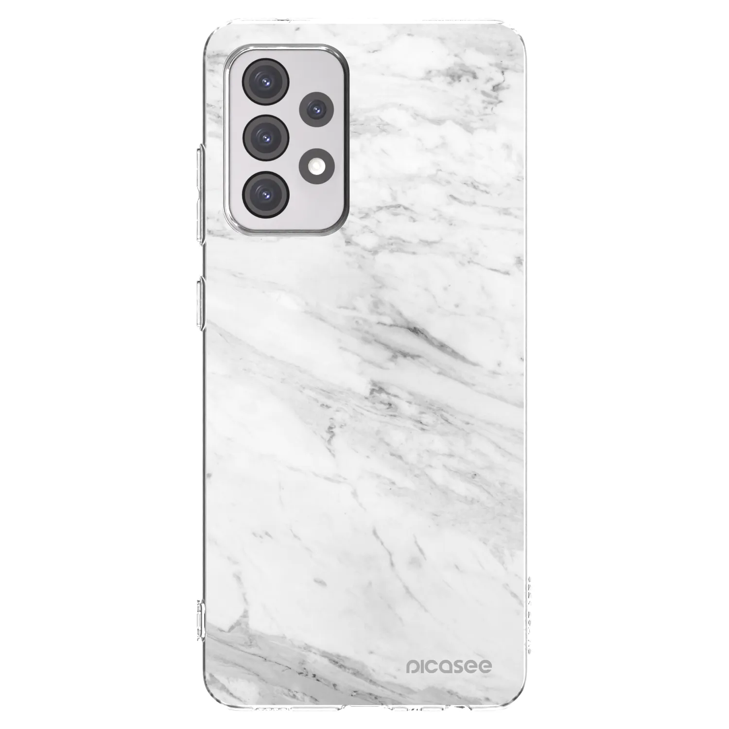 Picasee husă transparentă din silicon pentru Samsung Galaxy A52 5G A525F - White marble
