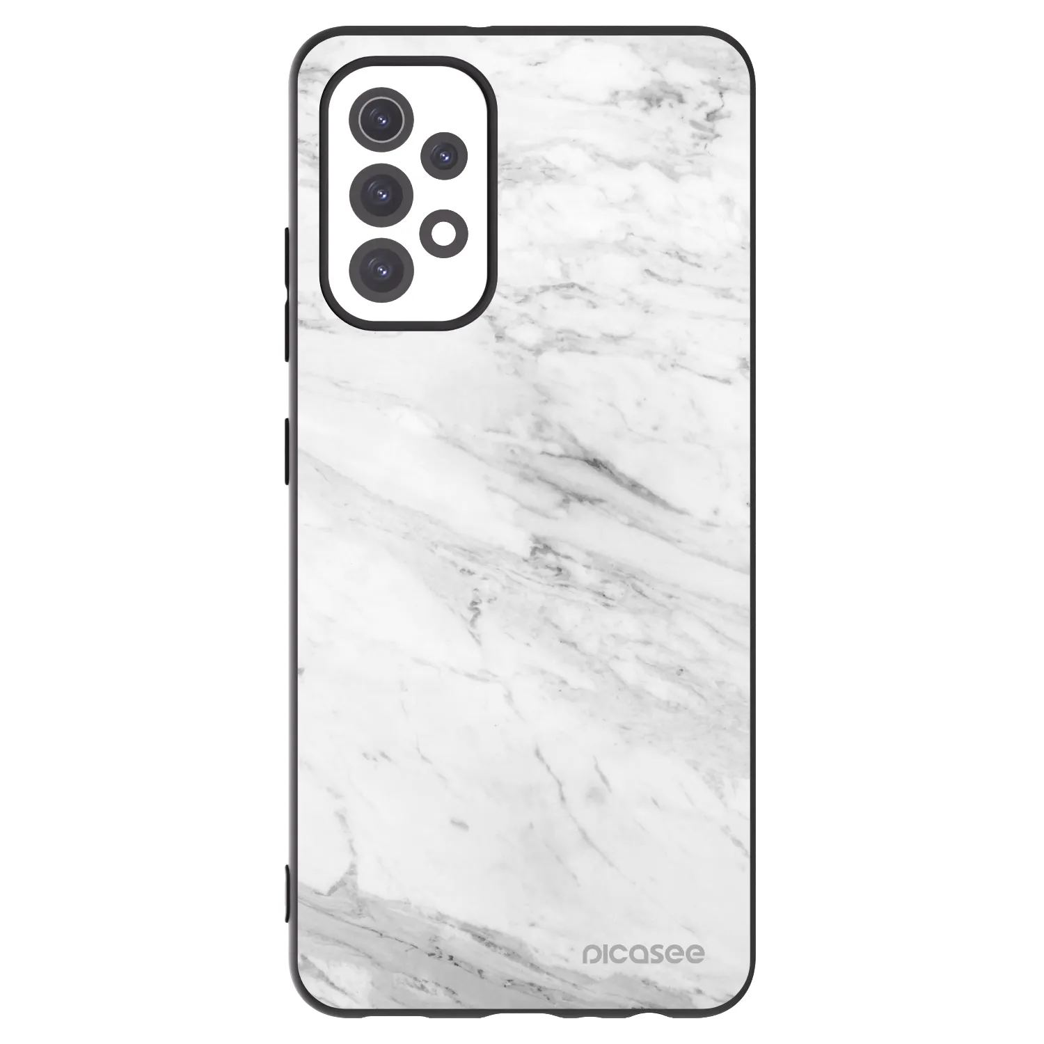 Picasee husă neagră din silicon pentru Samsung Galaxy A32 5G A326B - White marble