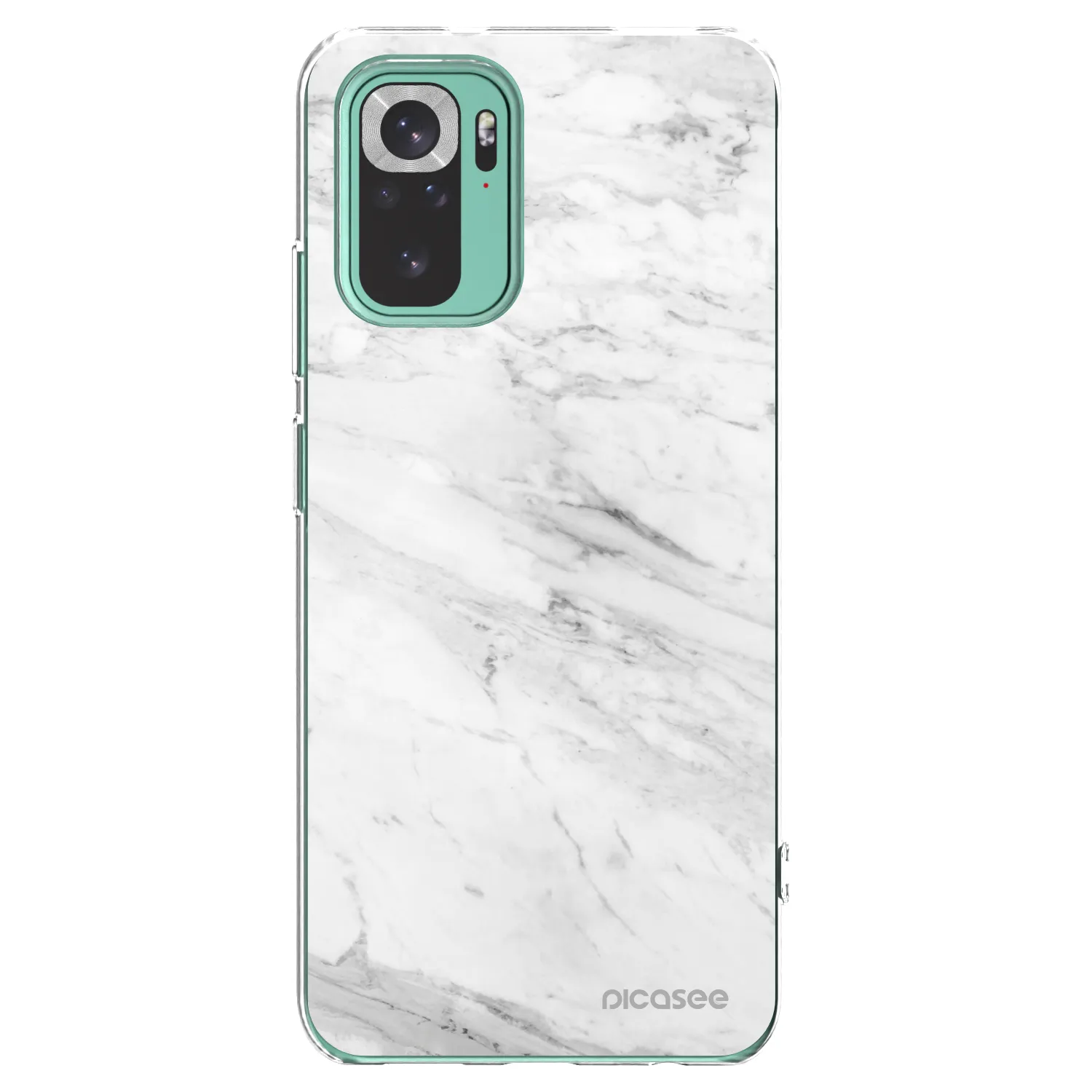 Picasee husă transparentă din silicon pentru Xiaomi Redmi Note 10 Pro - White marble