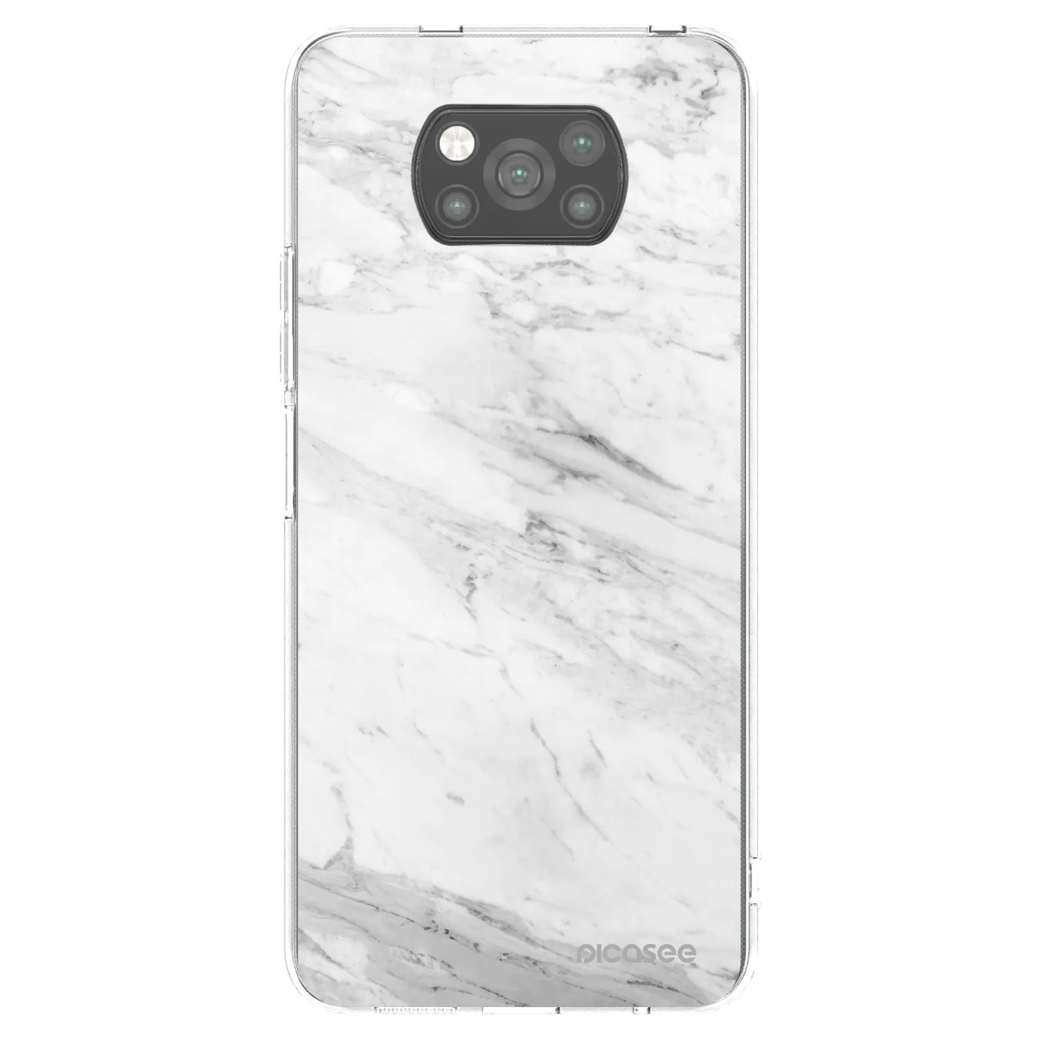 Picasee husă neagră din silicon pentru Xiaomi Poco X3 Pro - White marble