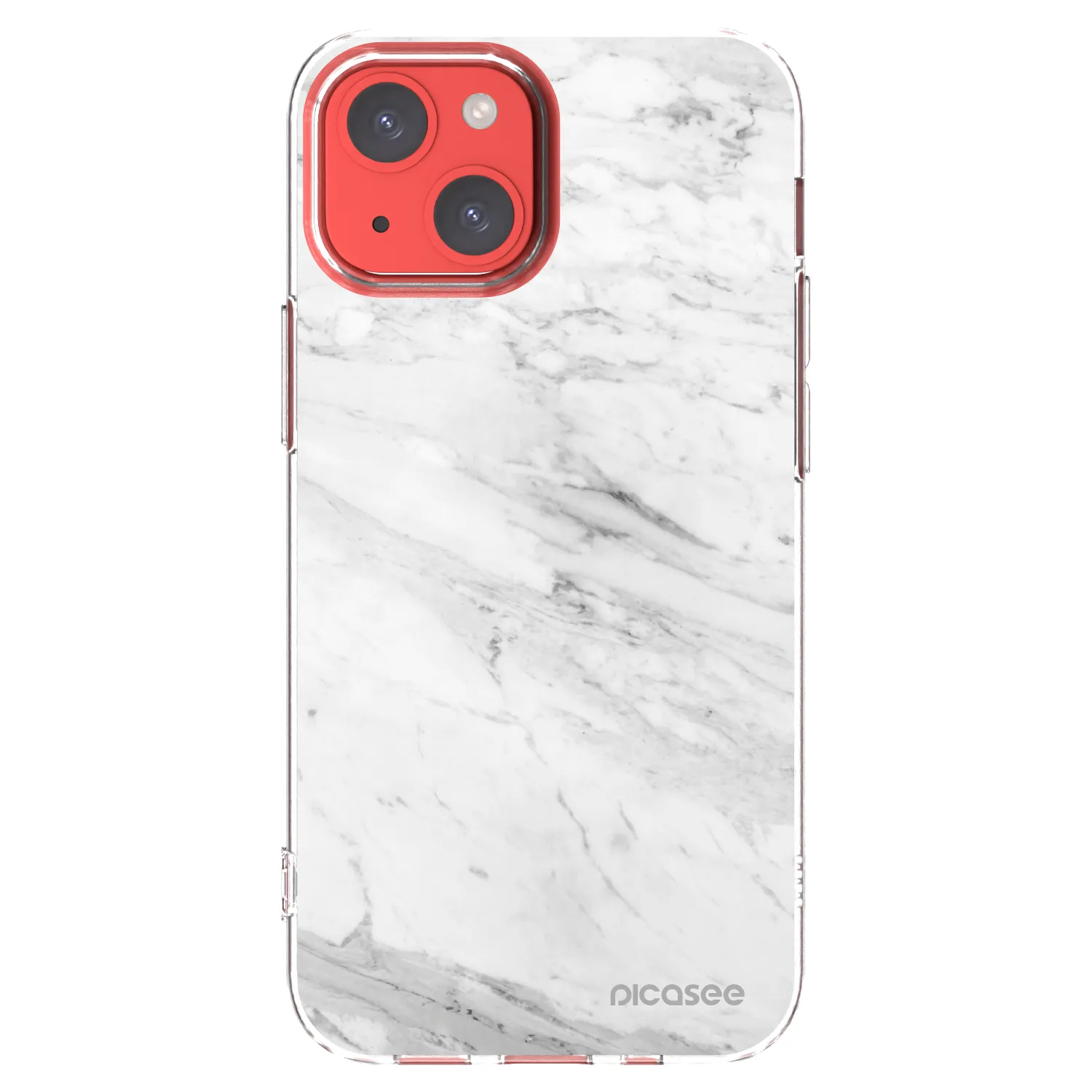 Picasee husă transparentă din silicon pentru Apple iPhone 13 mini - White marble
