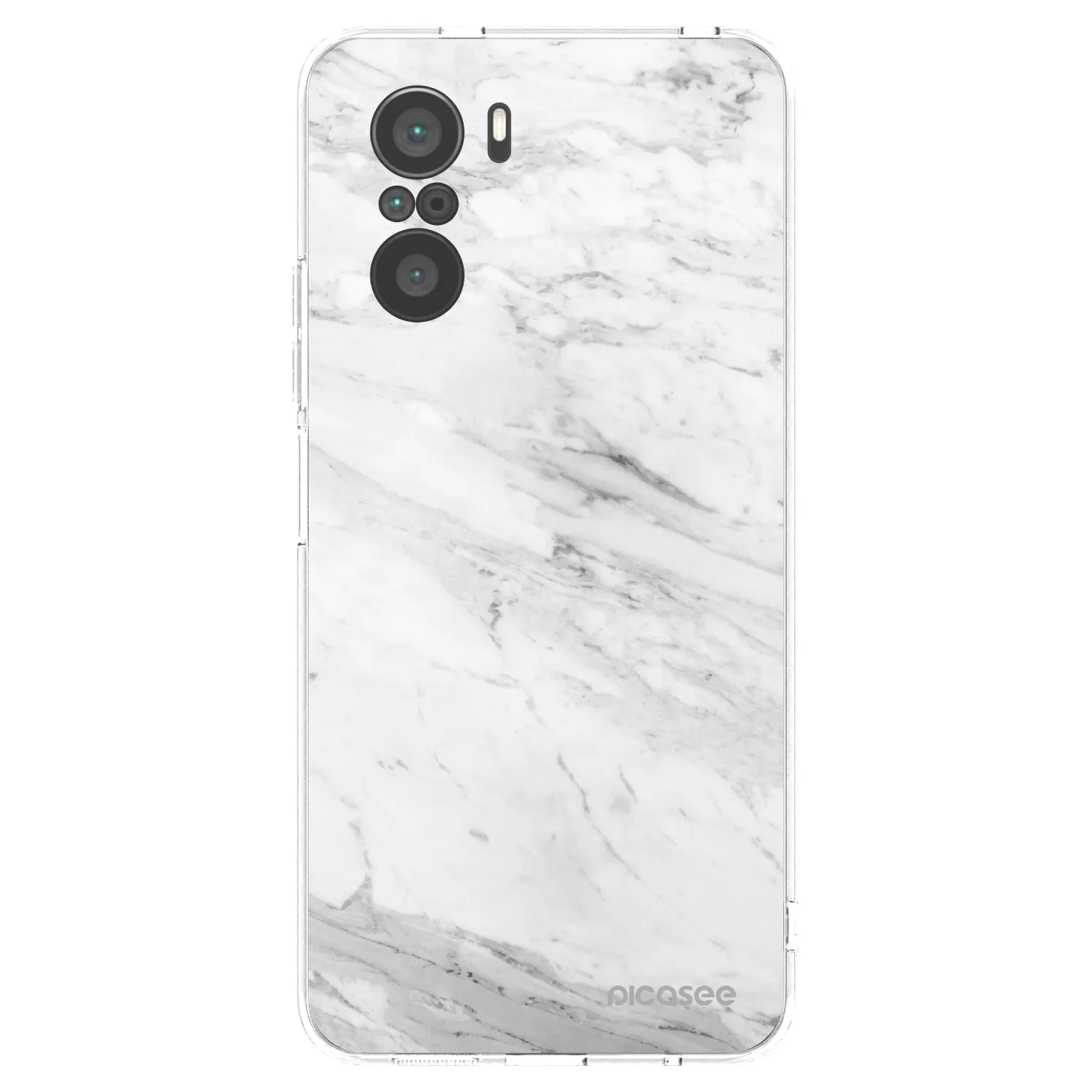 Picasee husă transparentă din silicon pentru Xiaomi Poco F3 - White marble
