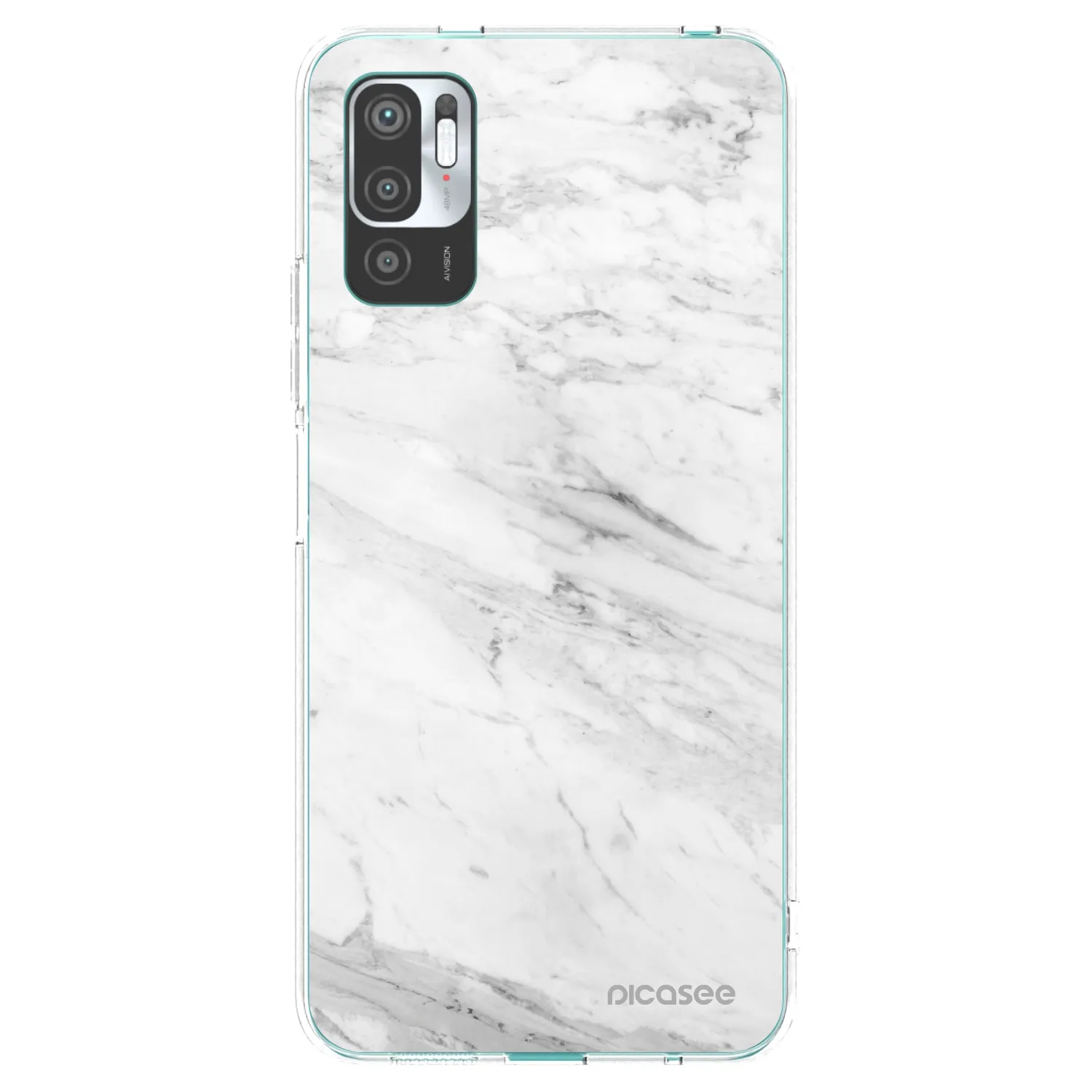 Picasee husă transparentă din silicon pentru Xiaomi Redmi Note 10 5G - White marble