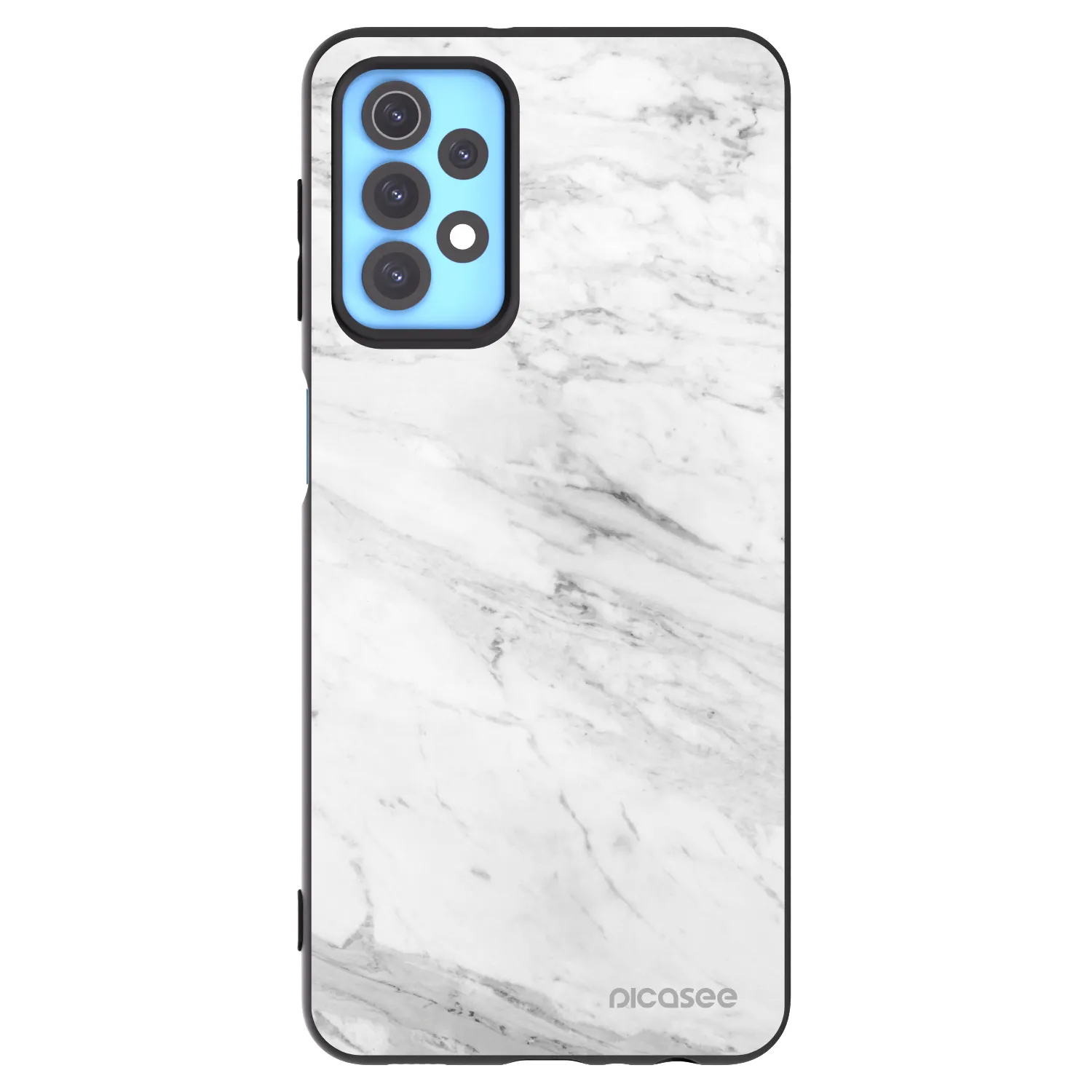 Picasee husă neagră din silicon pentru Samsung Galaxy A32 4G SM-A325F - White marble