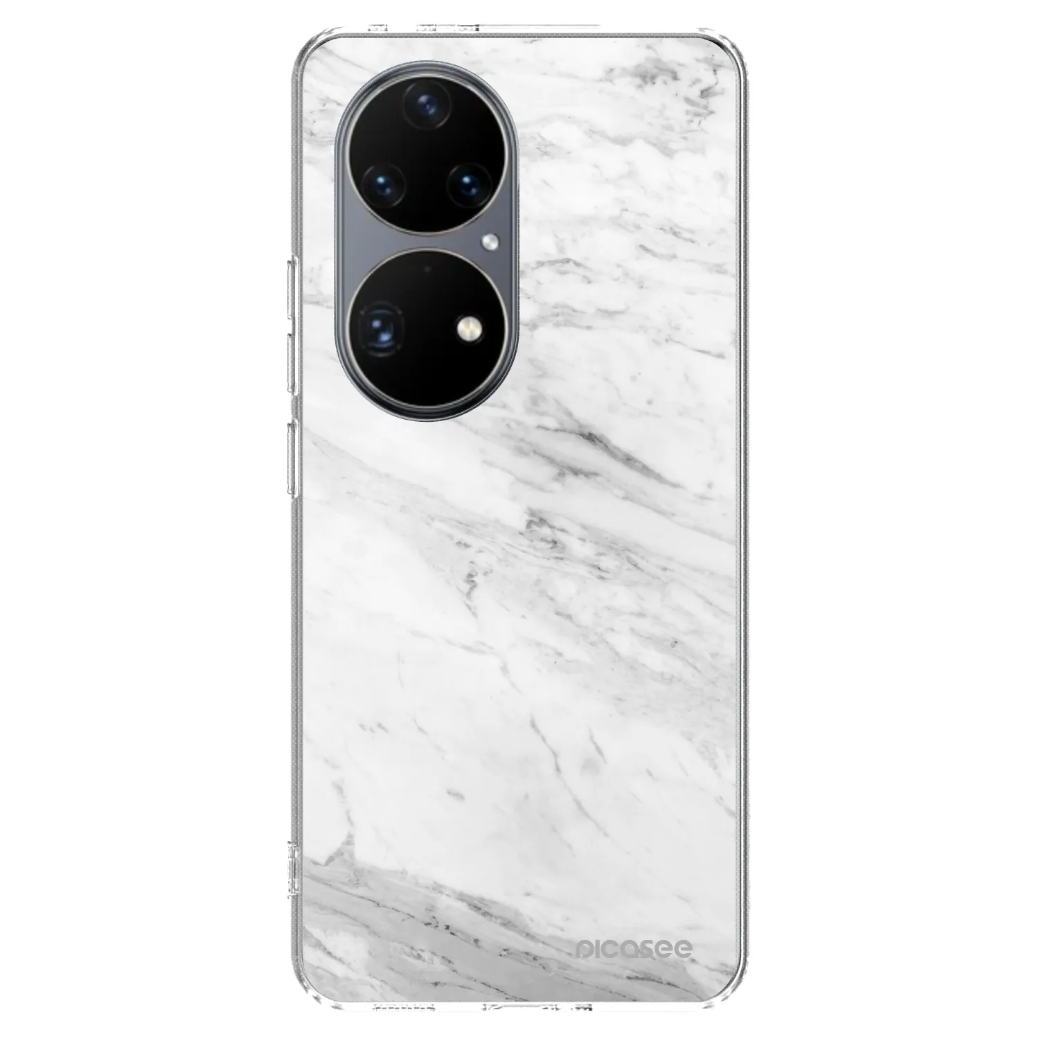 Picasee husă transparentă din silicon pentru Huawei P50 - White marble