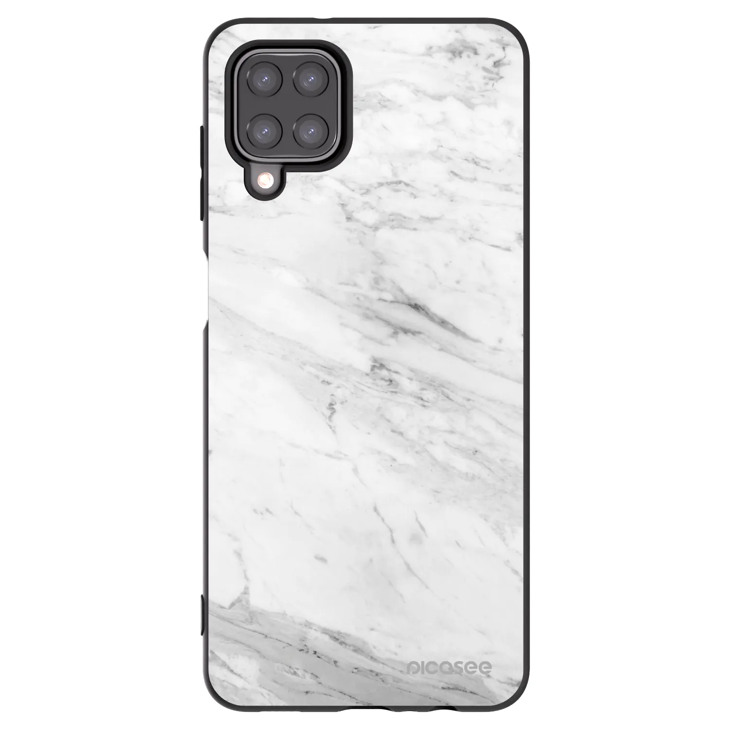 Picasee husă neagră din silicon pentru Samsung Galaxy M12 M127F - White marble