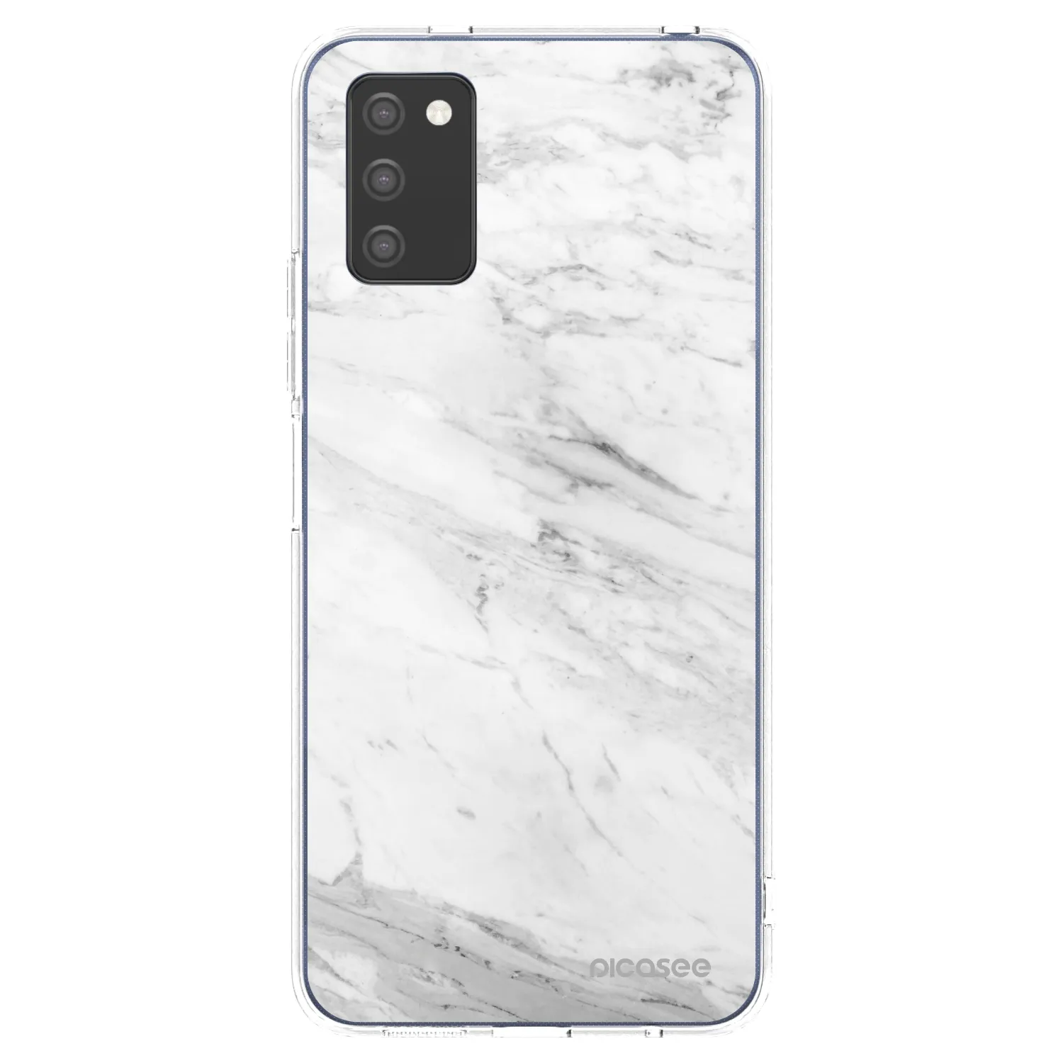 Picasee husă transparentă din silicon pentru Samsung Galaxy A02s A025G - White marble