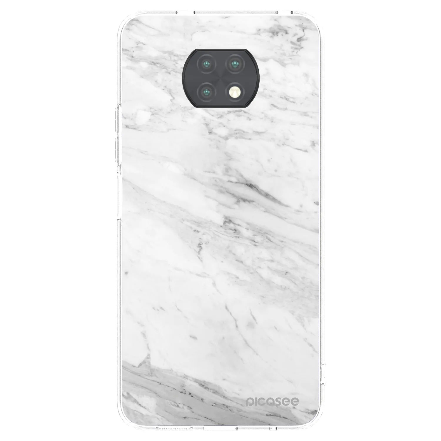 Picasee husă transparentă din silicon pentru Xiaomi Redmi Note 9T - White marble