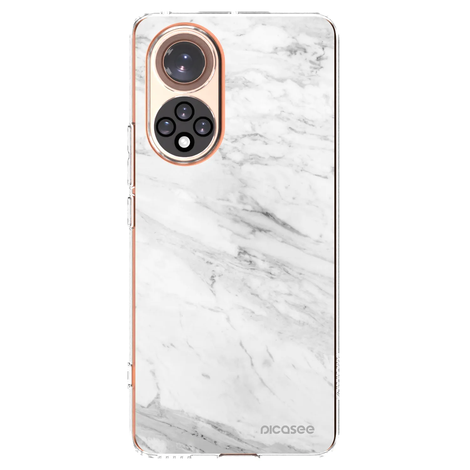 Picasee husă transparentă din silicon pentru Huawei Nova 9 - White marble