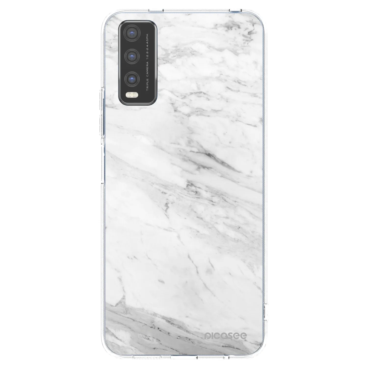 Picasee husă transparentă din silicon pentru Vivo Y20s - White marble
