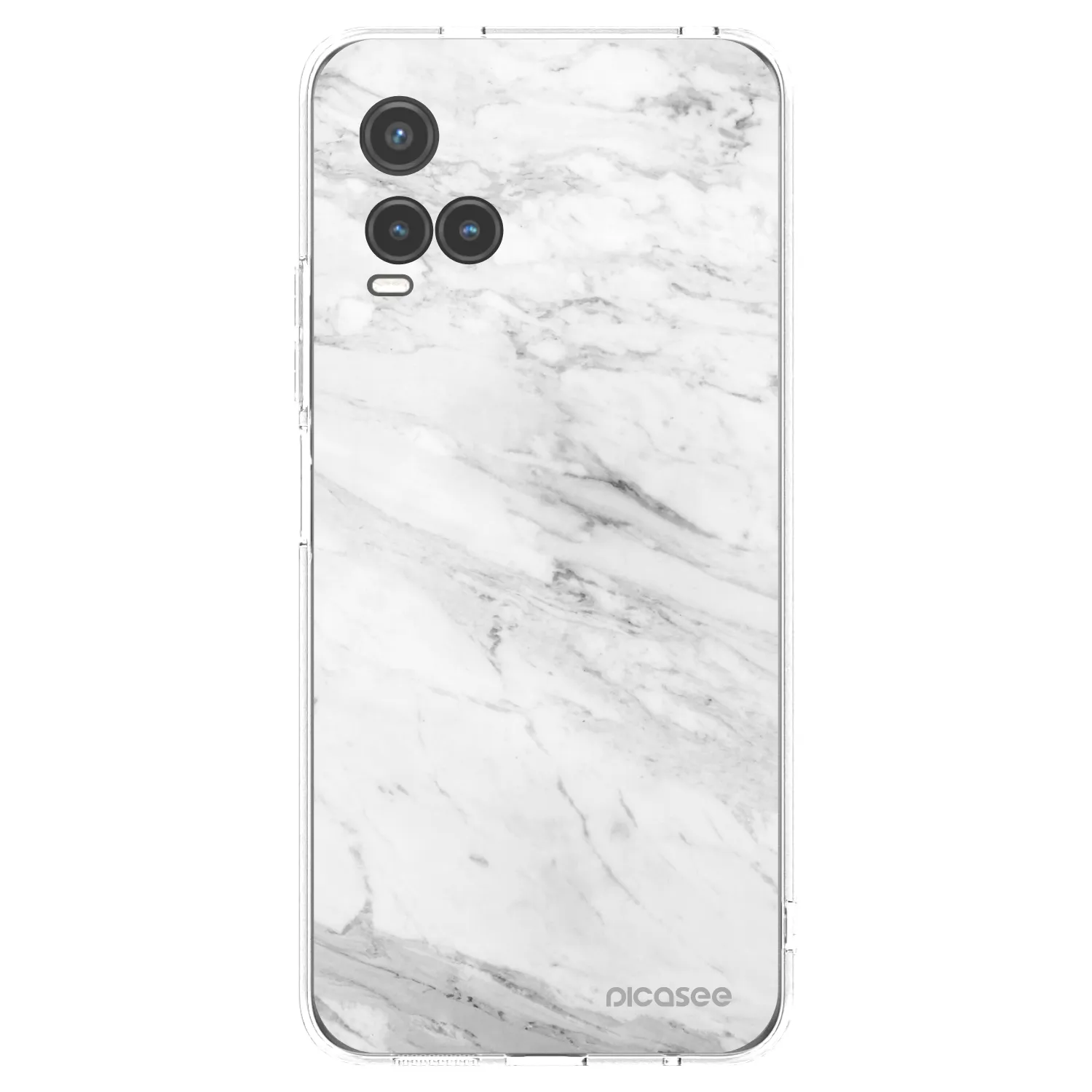 Picasee husă transparentă din silicon pentru Vivo Y33s - White marble