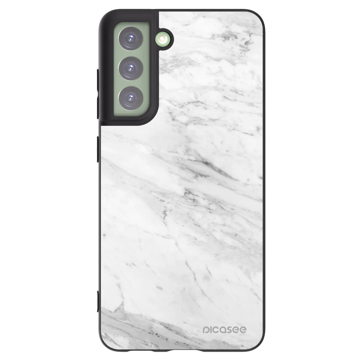 Picasee husă neagră din silicon pentru Samsung Galaxy S21 FE 5G - White marble