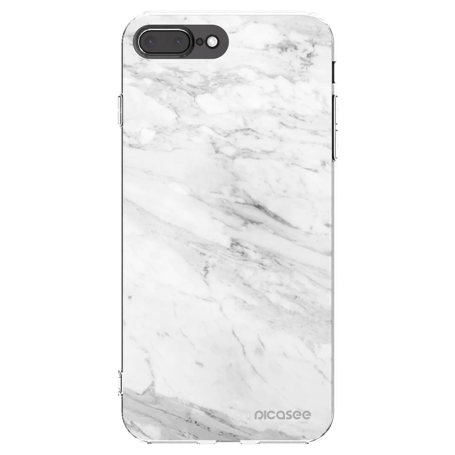 Picasee husă transparentă din silicon pentru Apple iPhone 7 Plus - White marble