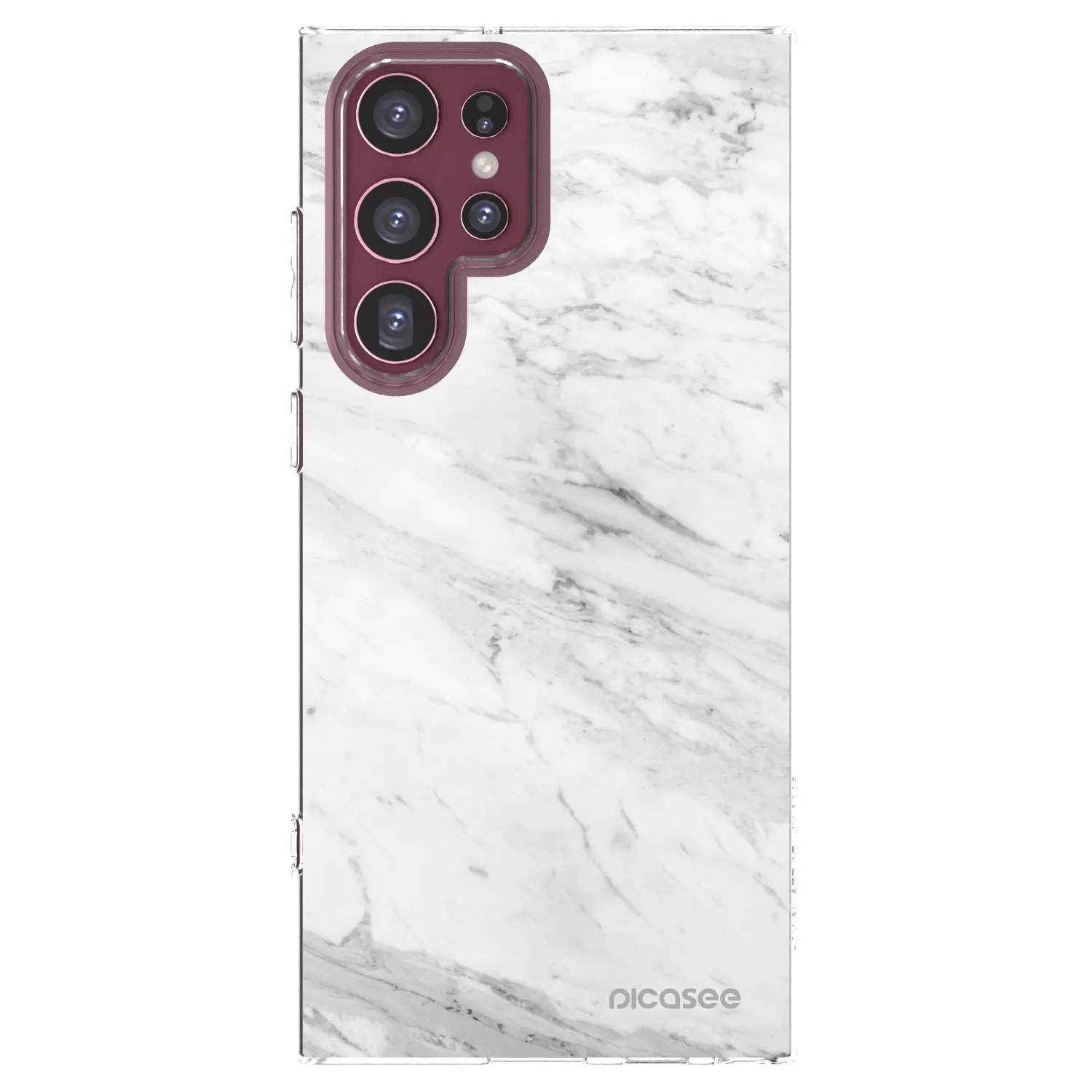 Picasee husă transparentă din silicon pentru Samsung Galaxy S22 Ultra 5G - White marble