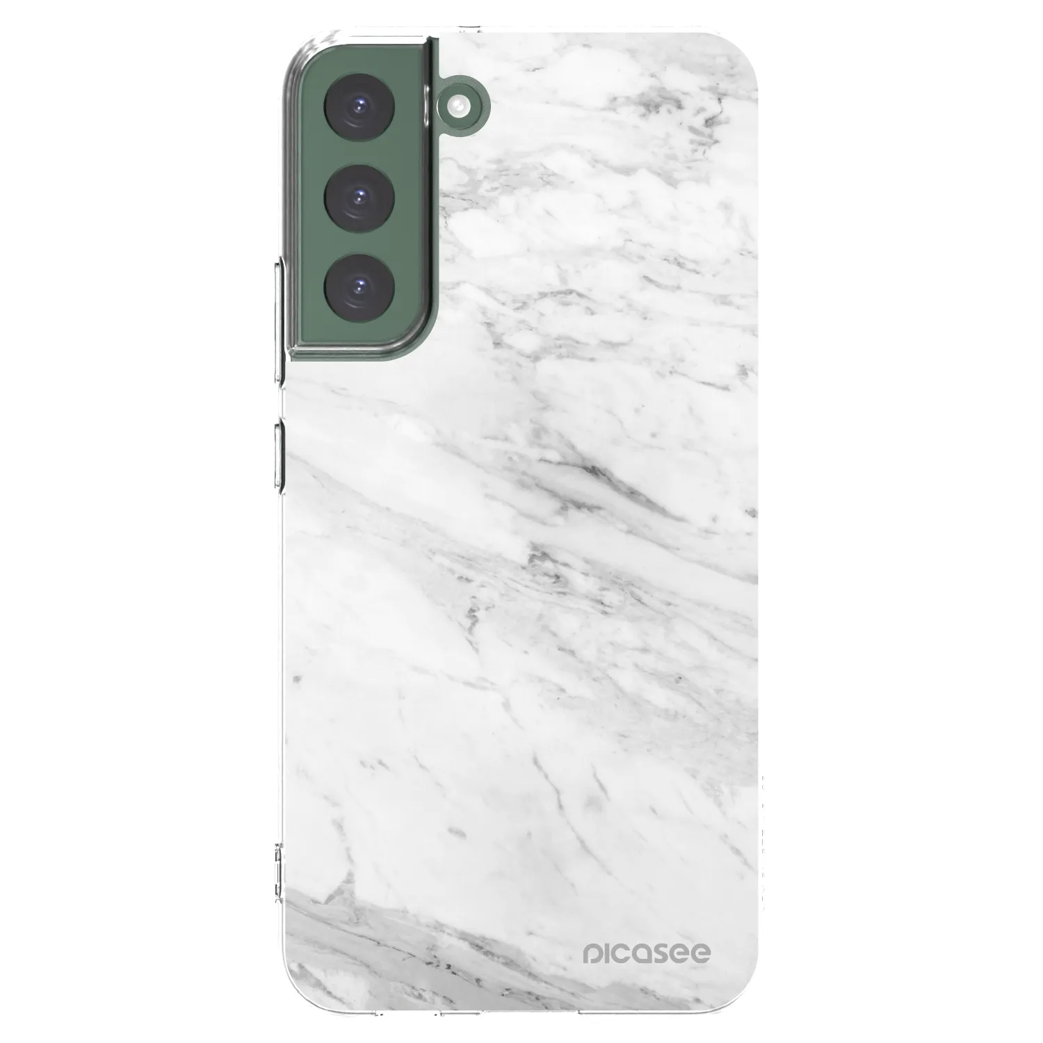 Picasee husă transparentă din silicon pentru Samsung Galaxy S22+ 5G - White marble